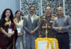 Principal GMC Jammu Dr Ashutosh Gupta along with other dignitaries during inauguration of a CME programme.
