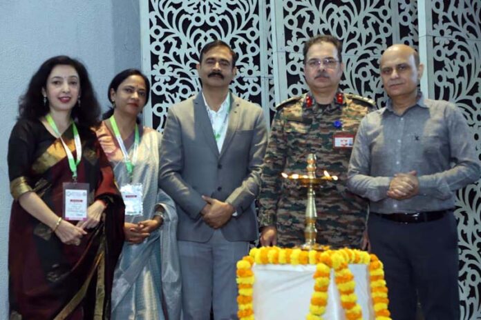 Principal GMC Jammu Dr Ashutosh Gupta along with other dignitaries during inauguration of a CME programme.