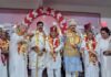 BJP leaders inaugurating retreat centre of Brahma Kumaris in Jammu.