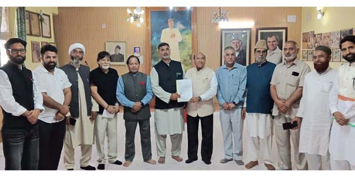 NC Provincial president during meeting with a delegation from Bhalesa in Doda.