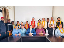 Newly nominated members posing for a group photograph.