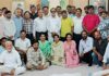 National Conference (NC) leaders during a meeting at Jammu on Saturday