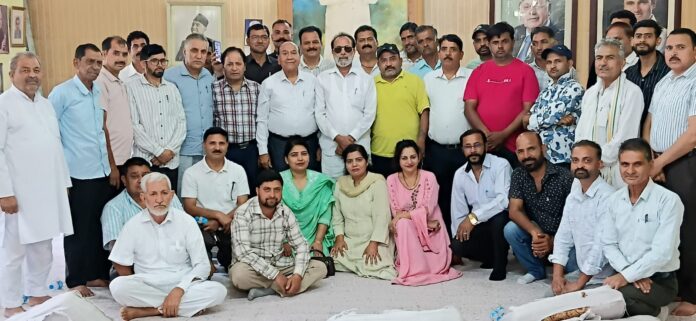 National Conference (NC) leaders during a meeting at Jammu on Saturday National Conference (NC) leaders during a meeting at Jammu on Saturday