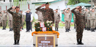 Chinar Corps Honours Naib Subedar Who Died In Line Of Duty In Baramulla