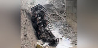 Two Killed As Truck Plunges Into Gorge, Catches Fire On NH-44 In Ramban