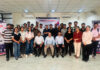 CA students along with others posing for a group photograph during the event National Talent Search 2026-27 in Jammu.
