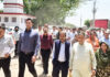 ACS PWD Anil Kumar Singh during visit to village Gol Pattan on Saturday.