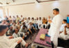 Pawan Khajuria addressing a public meeting in Majalta on Saturday.