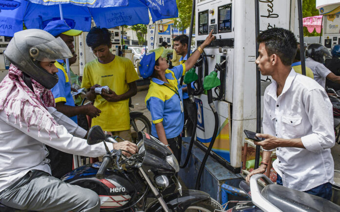 Fuel prices hiked again as vehicles queue at petrol pump in Prayagraj