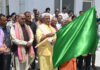 LG Manoj Sinha inaugurating Shri Mata Vaishno Devi helipad at Hutt, Katra.