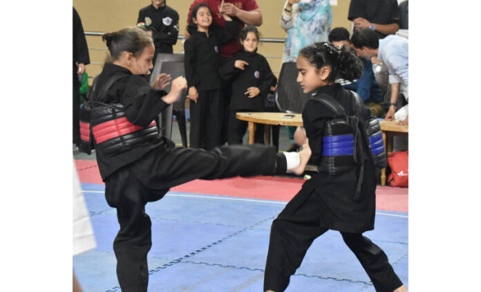 Athletes in action during an inaugural event at Srinagar. Athletes in action during an inaugural event at Srinagar.