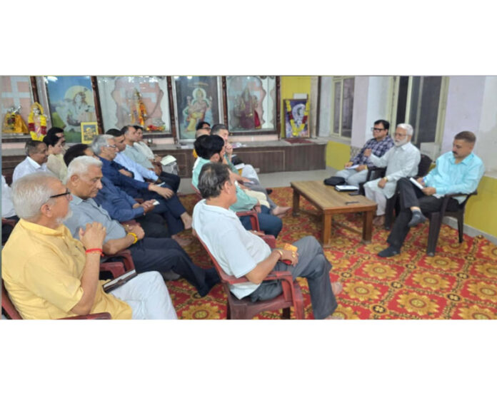 Sanatan Dharam Sabha working committee meeting at Jammu on Sunday.