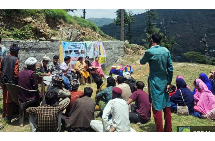 Officers listening grievances of people on Sunday.