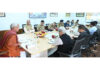 LG chairing a meeting at Srinagar on Sunday.