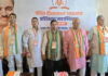 BJP leaders during a district training camp at Patnitop on Monday.