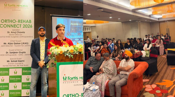 Joint Director Tourism Jammu Aijaz Qaiser addressing a gathering during a CME programme at Jammu. Joint Director Tourism Jammu Aijaz Qaiser addressing a gathering during a CME programme at Jammu.
