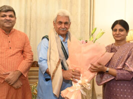 Union MoS during meeting with LG on Monday.