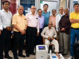 Dignitaries during a BMD camp at SVMM Charitable Hospital, Ambphalla in Jammu on Monday.