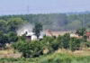 House of drug peddlers being demolished in Korepunnu area of Kathua district on Monday. -Excelsior/Pardeep