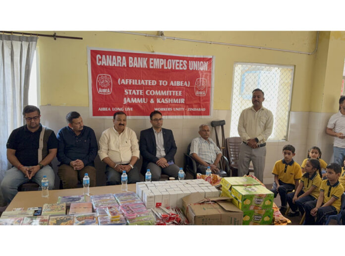 Dignitaries from CBEU State Committee Jammu Kashmir during a function at Red Cross Home for Specially Abled Children in Jammu. Dignitaries from CBEU State Committee Jammu Kashmir during a function at Red Cross Home for Specially Abled Children in Jammu.