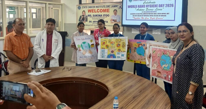 MS SCI Jammu, Dr Deepak Kumar and others during an awareness event in campus of the institute.