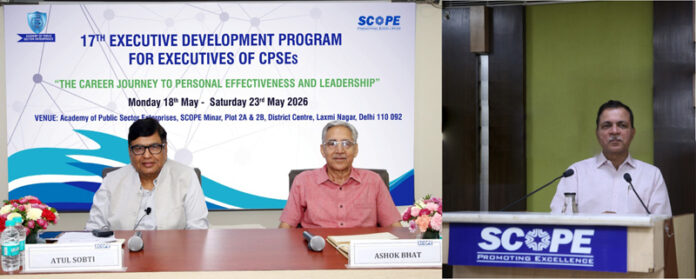 Atul Sobti, Director General, SCOPE and other dignitaries addressing during a programme on Saturday. Atul Sobti, Director General, SCOPE and other dignitaries addressing during a programme on Saturday.