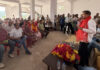 Balwant Singh Mankotia addressing a public gathering in Chenani on Saturday.