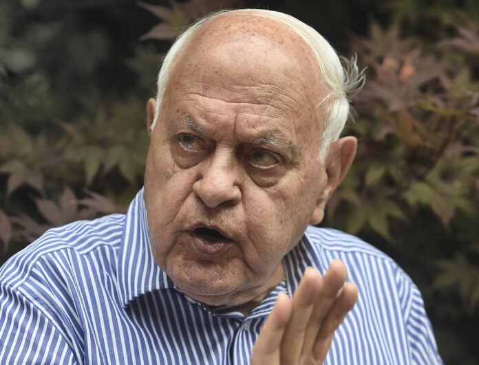 FILE - National Conference President Farooq Abdullah