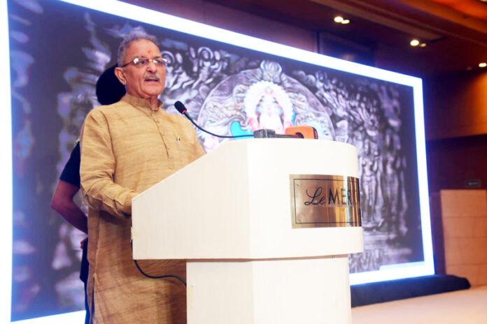 HP Governor Kavinder Gupta addressing a gathering during the IFOR Conclave-2026 in New Delhi on Saturday.