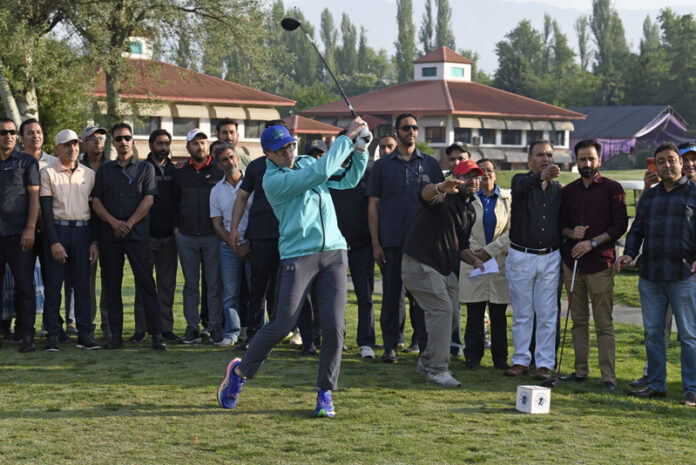 CM Omar Abdullah inaugurating the India Golf Carnival 2026 at the Royal Springs Golf Course in Srinagar. -Excelsior/Shakeel CM Omar Abdullah inaugurating the India Golf Carnival 2026 at the Royal Springs Golf Course in Srinagar. -Excelsior/Shakeel
