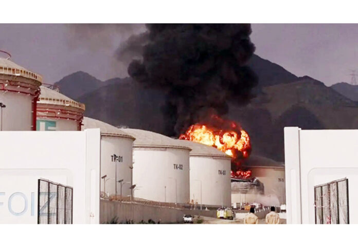 Drone strike sparks fire near Abu Dhabi’s nuclear plant.