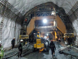 Ongoing construction work at the 13.15 km-long Zojila tunnel, nearing key breakthrough. — Excelsior/Firdous