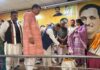 BJP leaders during a party meeting at Jammu on Friday