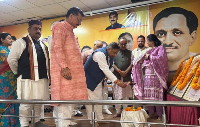 BJP leaders during a party meeting at Jammu on Friday BJP leaders during a party meeting at Jammu on Friday