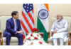 The US Secretary of State Marco Rubio meets Prime Minister Narendra Modi in New Delhi on Saturday. (UNI)