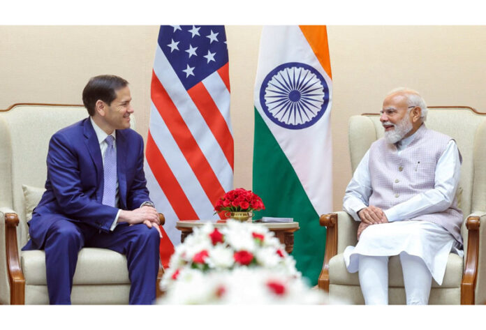 The US Secretary of State Marco Rubio meets Prime Minister Narendra Modi in New Delhi on Saturday. (UNI) The US Secretary of State Marco Rubio meets Prime Minister Narendra Modi in New Delhi on Saturday. (UNI)