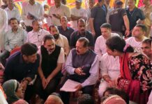 Union Minister Dr Jitendra Singh holding a Public Darbar at Barmeen village on Sunday.