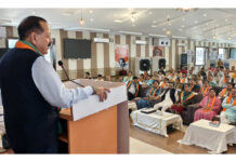 Union Minister Dr Jitendra Singh addressing a training camp at Kathua on Sunday. -Excelsior/Nishant