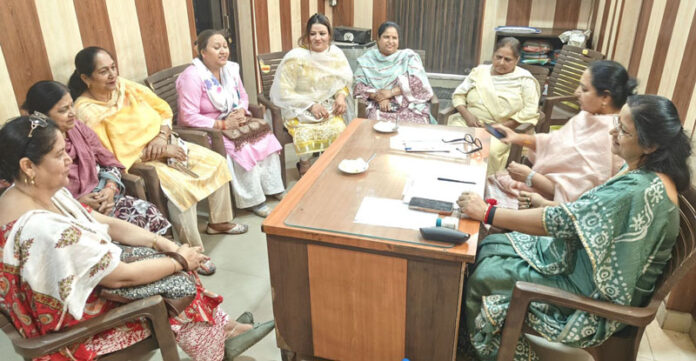 BJP general secretary, Sanjita Dogra at a public Darbar at Jammu on Tuesday.