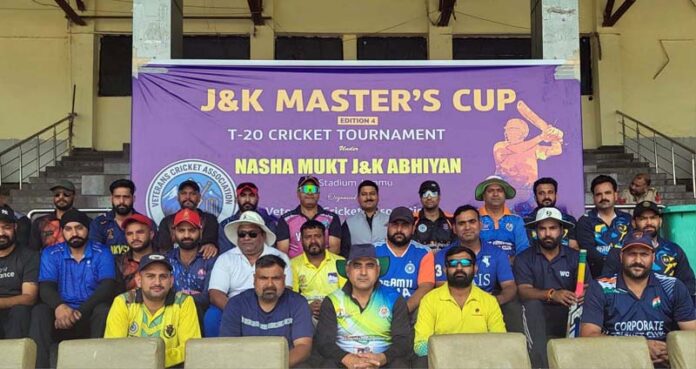 Players and dignitaries posing during inaugural event.