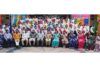 Newly elected students council posing along with dignitaries during a programme.