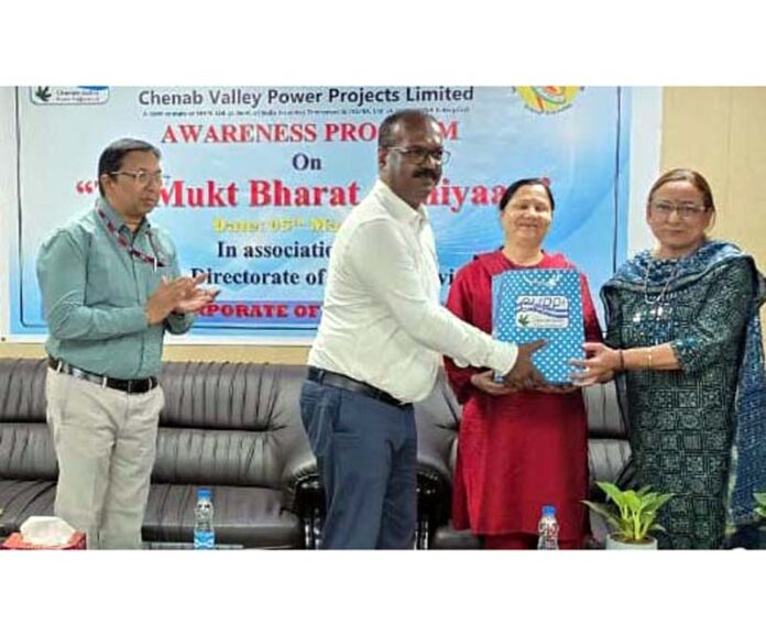 The officials of CVPPL felicitating officials of Directorate of Health Services in Jammu.