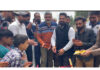 National Conference leader Rafi Choudhary inaugurating cricket tournament in Bhallessa.