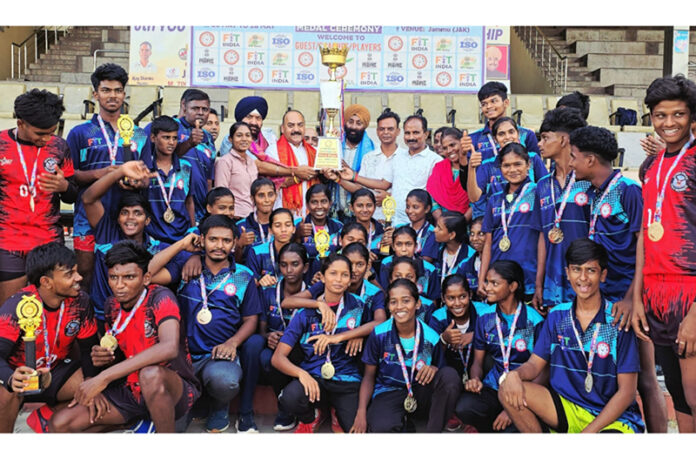 Winning team receiving trophy from dignitaries. Winning team receiving trophy from dignitaries.