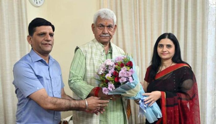 Team of Gold Events during their meeting with LG Manoj Sinha in Jammu.