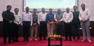 Amit Gupta, Chairman ICAI, posing alongwith others during a function in Jammu.