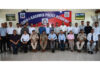 DIG Shiv Kumar Sharma posing with trainee officers at SKPA Udhampur on Saturday.