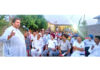 Raman Bhalla addressing public meeting at Darsopur in RS Pura.