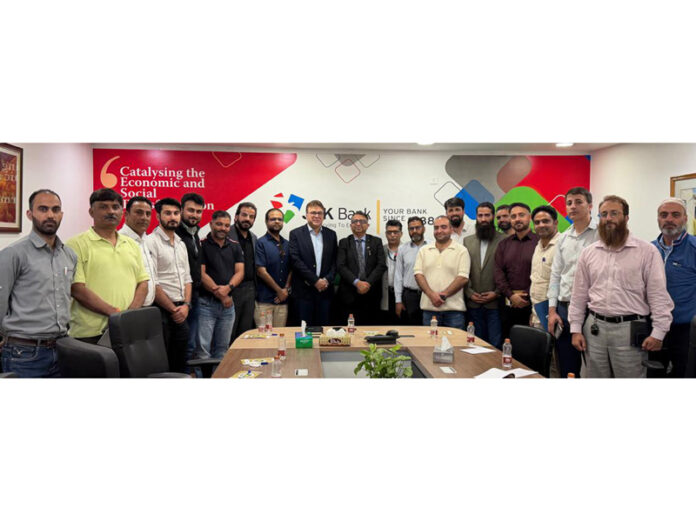 Representatives of major automobile brands and J&K Bank officials at Bank's Corporate Headquarters in Srinagar on Wednesday. Representatives of major automobile brands and J&K Bank officials at Bank's Corporate Headquarters in Srinagar on Wednesday.