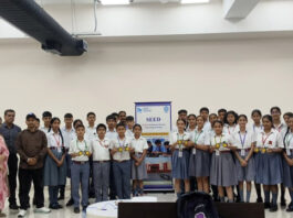 Students posing along with dignitaries during SEED Programme at IIT Jammu.